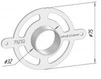Копировальное кольцо 32/75 с ушками (Интерскол)